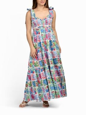 PRINTFRESH Maxi Dress Sleeveless Sea Print